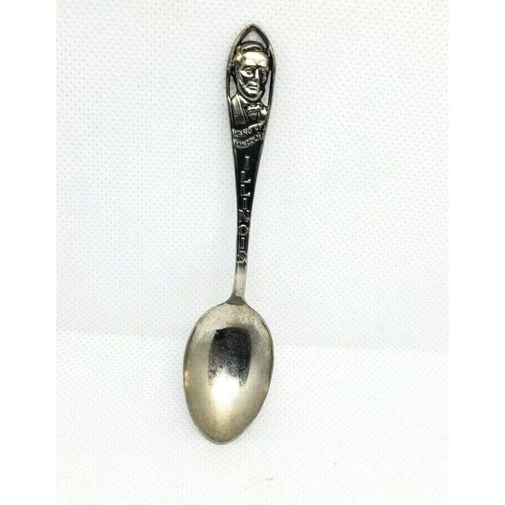 Land O Lincoln Sterling Silver Illinois Mini Abraham Lincoln Spoon Home Décor